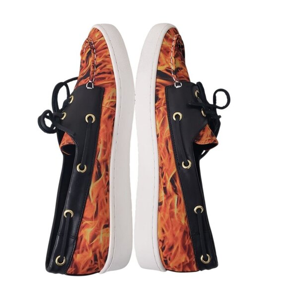 Loudmouth Flames Sailor Boat Style Loafers - Picture 8 of 11